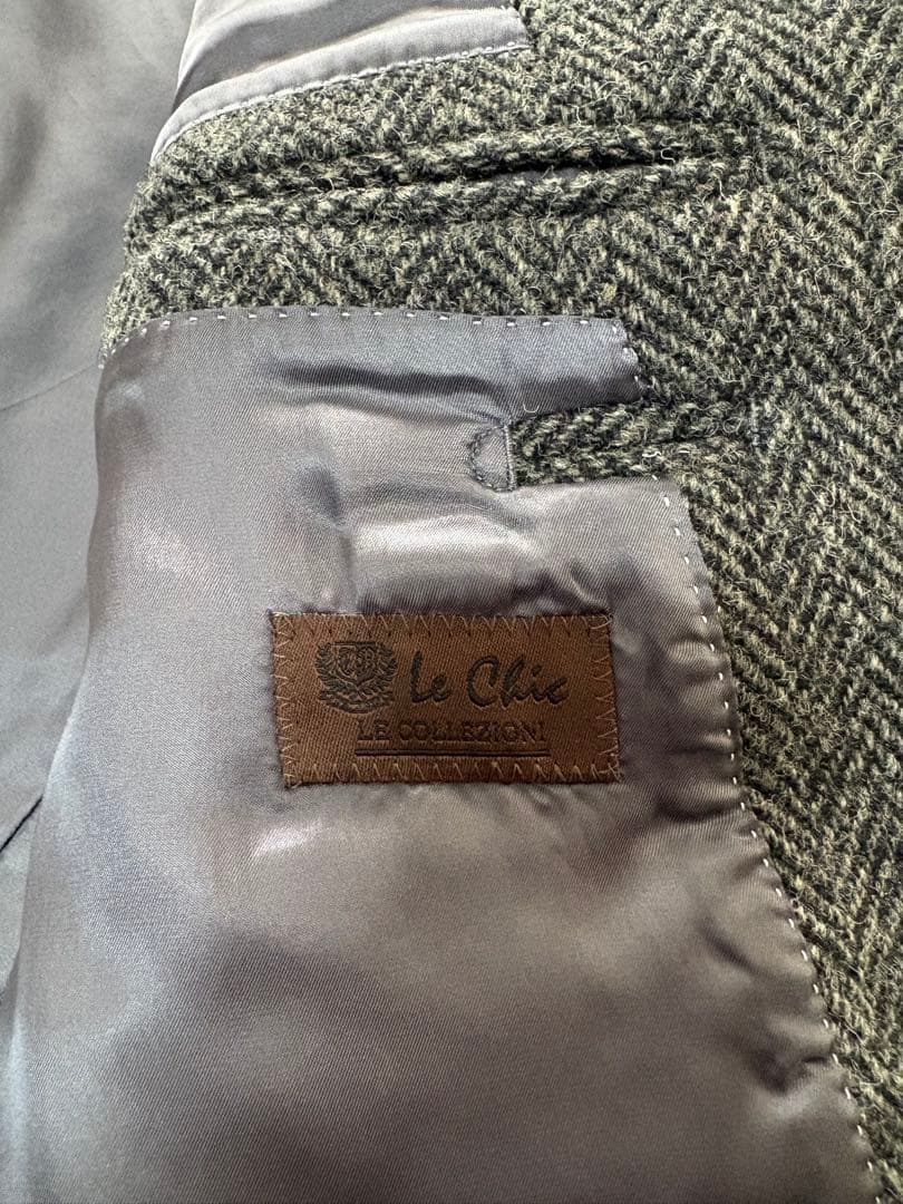 ハリスツイードジャケットA6 グレー　LeChic(ルシック)