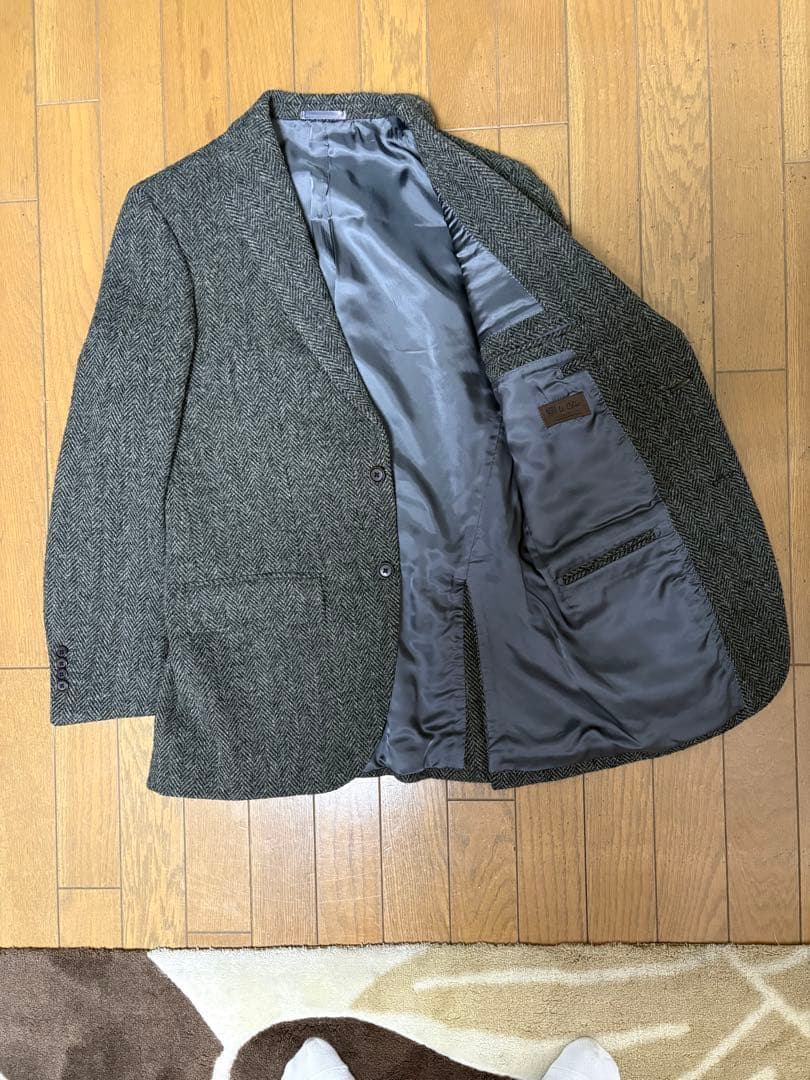 ハリスツイードジャケットA6 グレー　LeChic(ルシック)