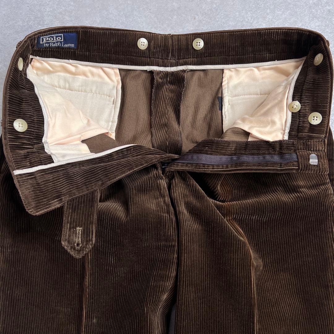 【極美品】ポロラルフローレン コーデュロイスラックスパンツ ブラウン 85