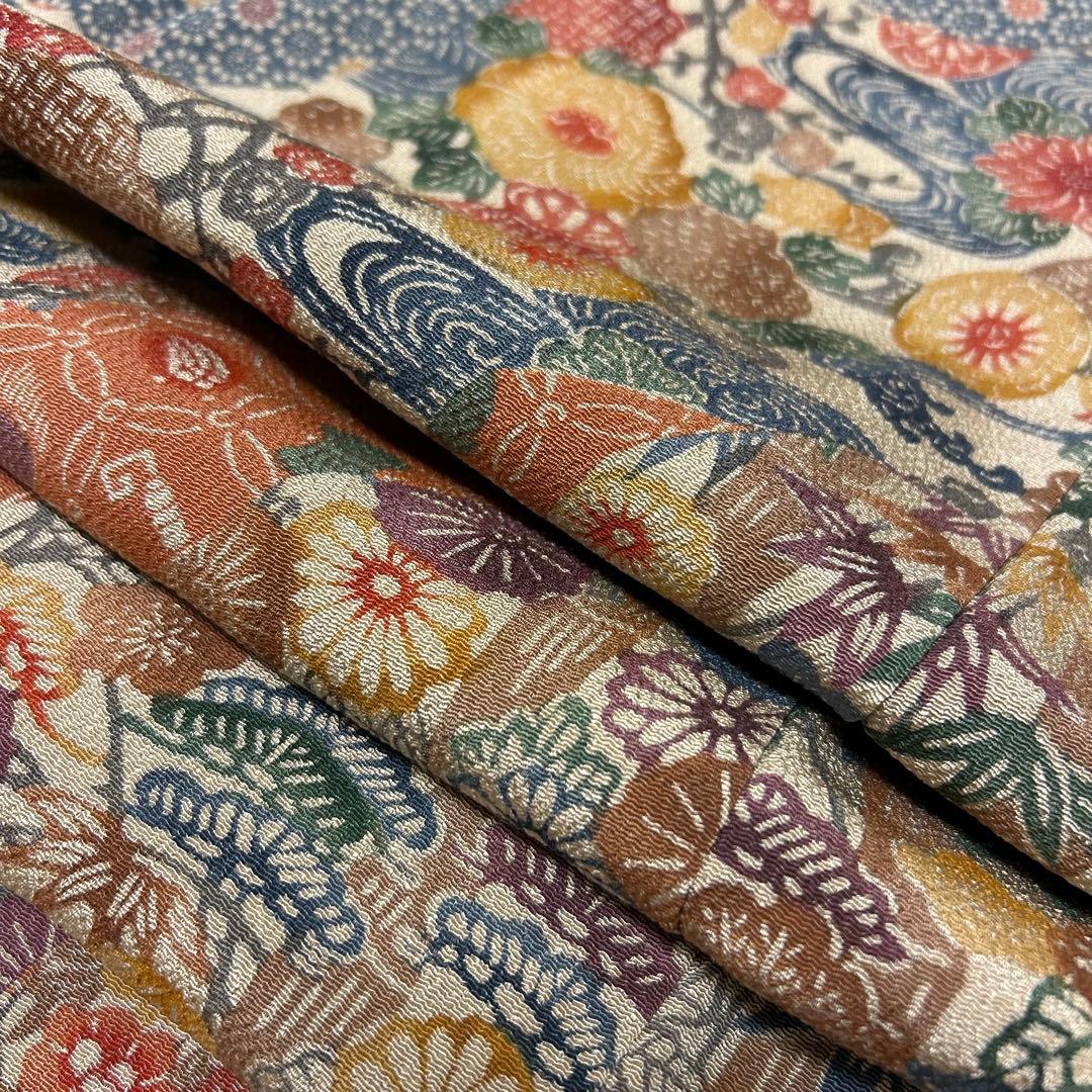 【袷】西岡都巳二 紅型 訪問着12084