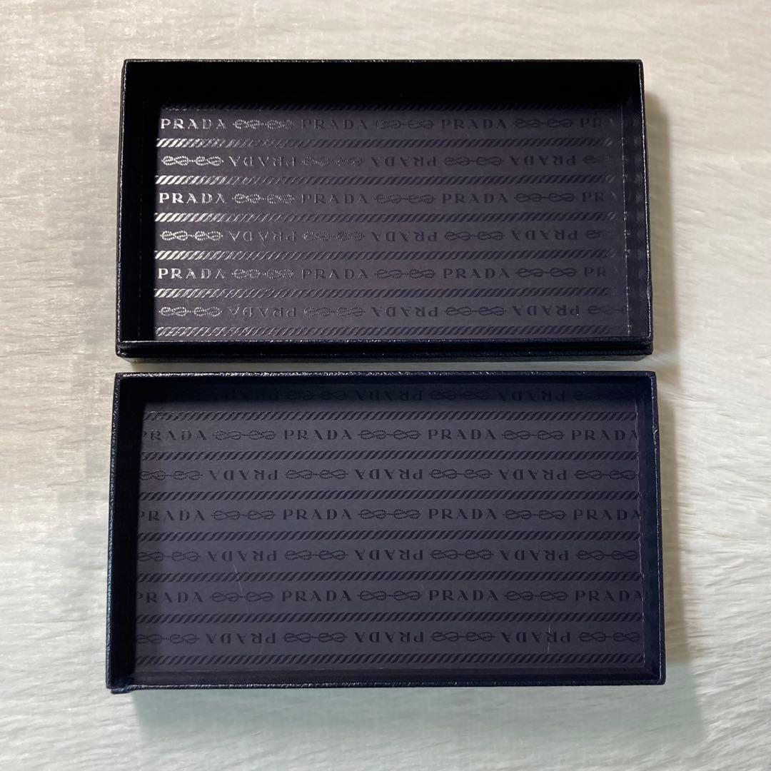 本日限定　美品　PRADA プラダ　二つ折り　財布　長財布　付属品　黒　バイカラ
