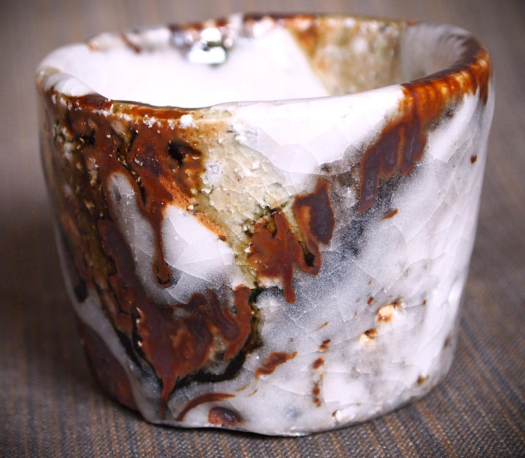 個展作品★村越琢磨【師：梅原武平】志野織部酒器B★ビードロ