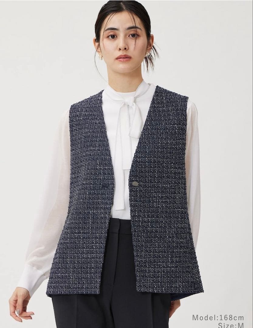 ツイードペプラムジレ　Sサイズ　1度使用