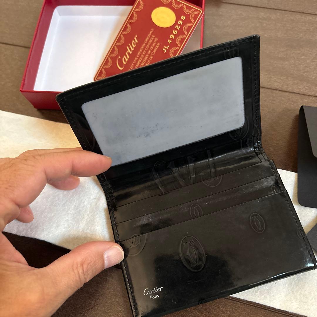 カルティエ　Cartier ハッピーバースデー　名刺入れ　カードケース　ブラック