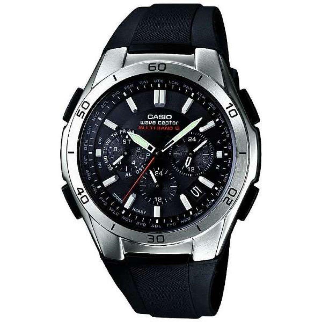 【電波ソーラー】新品未使用 CASIO 腕時計 ブラック