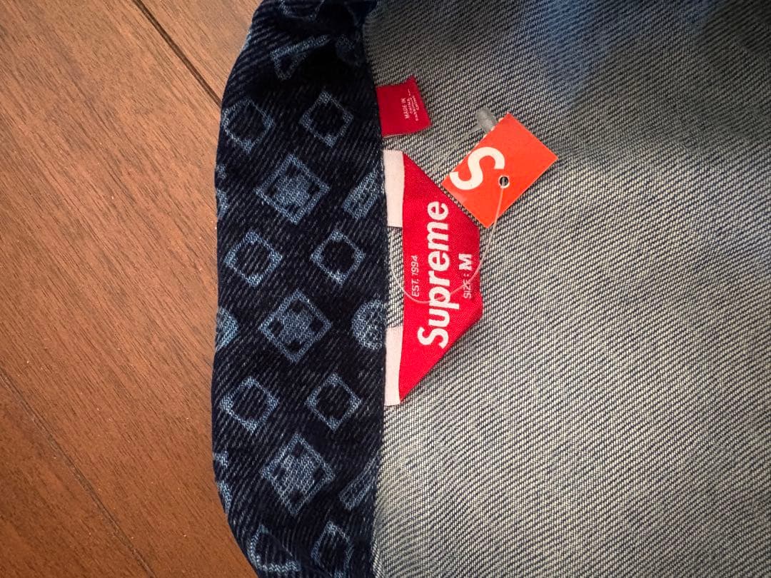 Supreme Flocke Denim Trucker Jacket Mサイズ