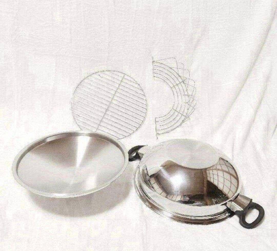 専用2024年製 超美品 1~2回使用のみ アムウェイ ウォック 鍋網付き