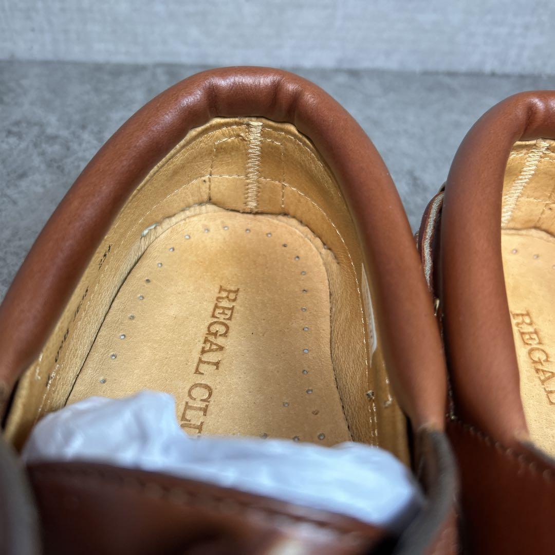 ほぼ新品【リーガル ワースコレクション】デッキシューズ/3eye/革靴/JE38