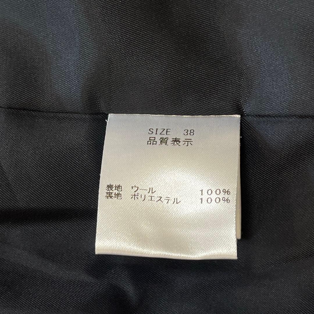 人気✨ルーニィ パールボタンジャケット ノーカラー ジャコット 紺38