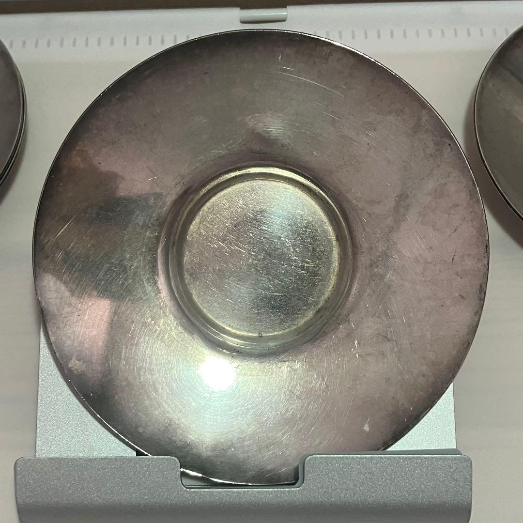 銀製？ 尚美堂 茶托 4枚 計268g