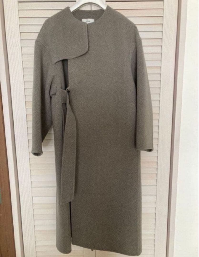 HYKE DOUBLE FACE TRENCH グレー サイズ2