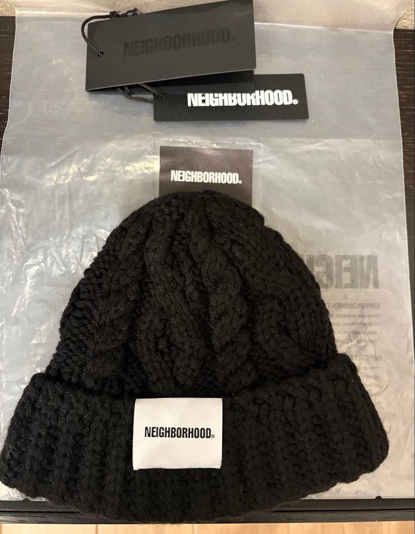 NEIGHBORHOOD ケーブルニットキャップ　ネイバーフッド　ビーニー