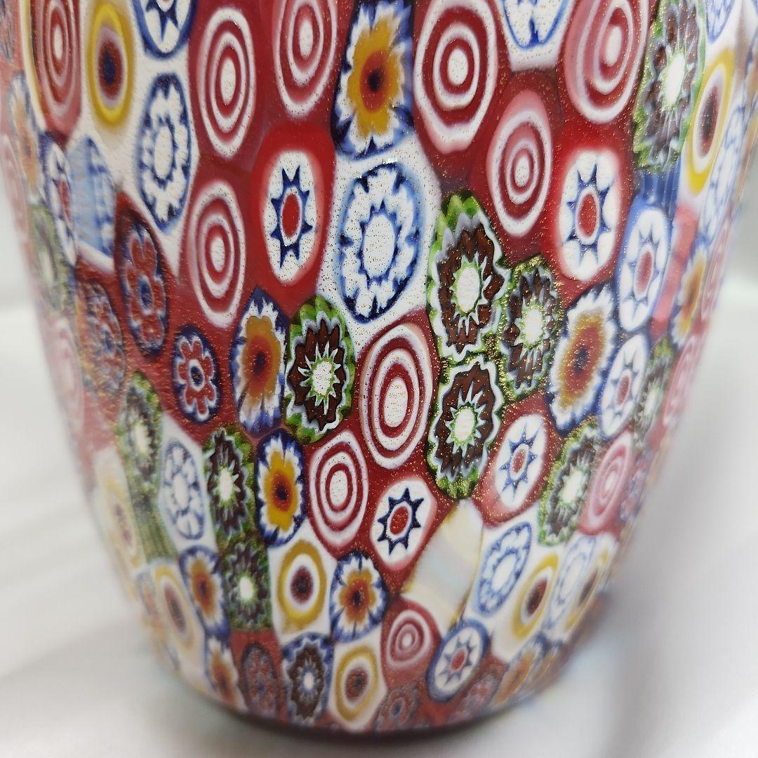 専用です ネチアンガラス ミルフィオリ 金彩 大型 花びん ムラーノグラス