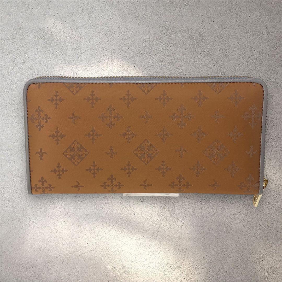 未使用 russet 長財布 ラウンドジップウォレット ブラウン グレー 茶