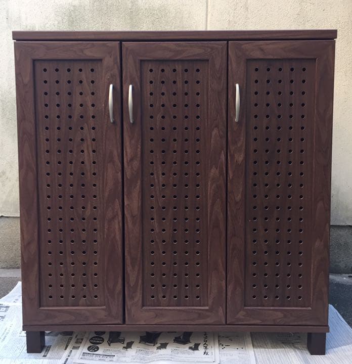 送料込 玄関収納 靴箱 お洒落木目調