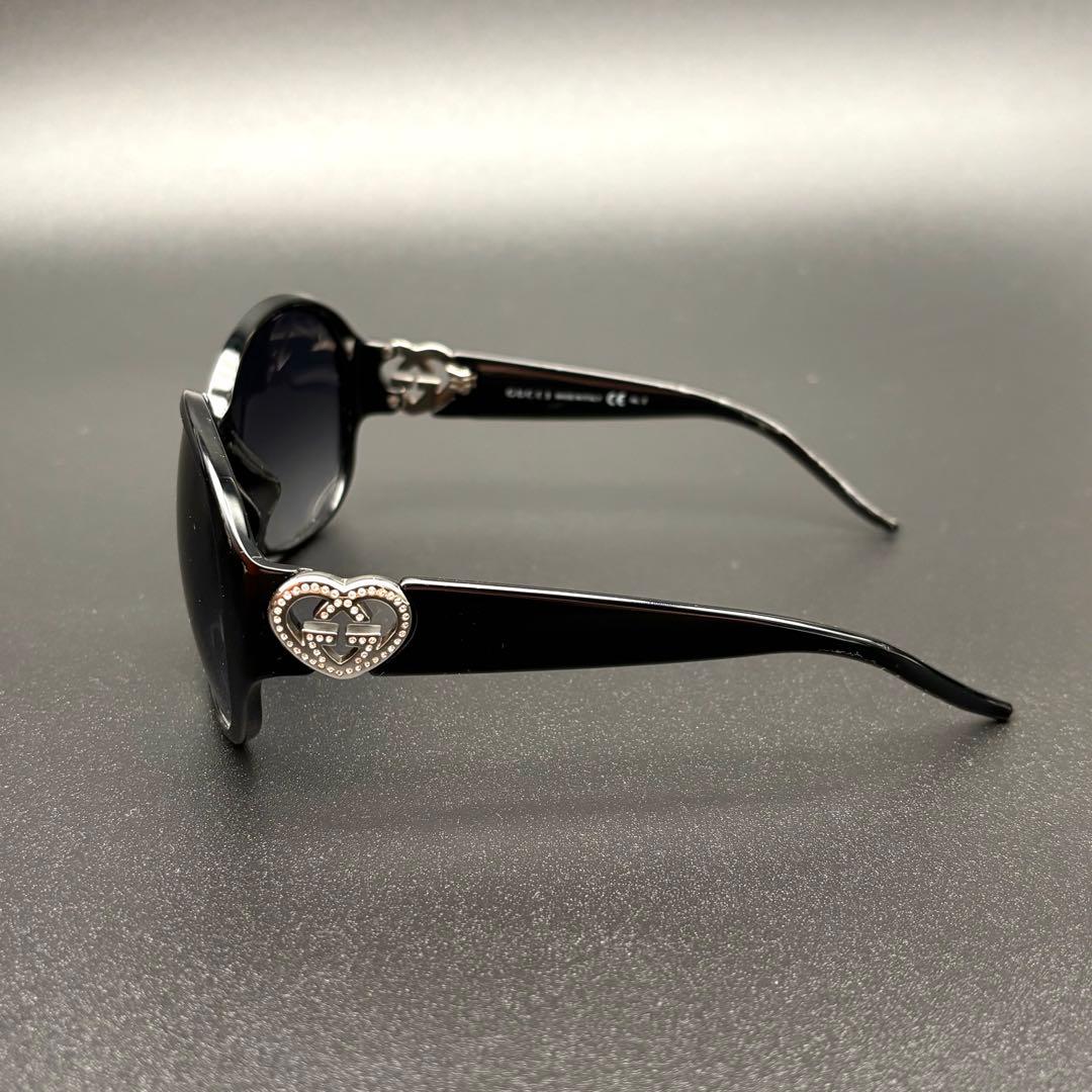 GUCCI グッチ サングラス GG ラインストーン ハート ブラック ケース付