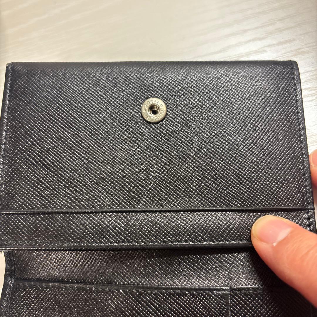 PRADA ブラック 名刺入れ サフィアーノレザー