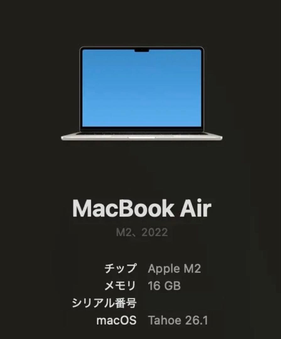土*！様 MacBook Air M2 16GB 256GB スターライト