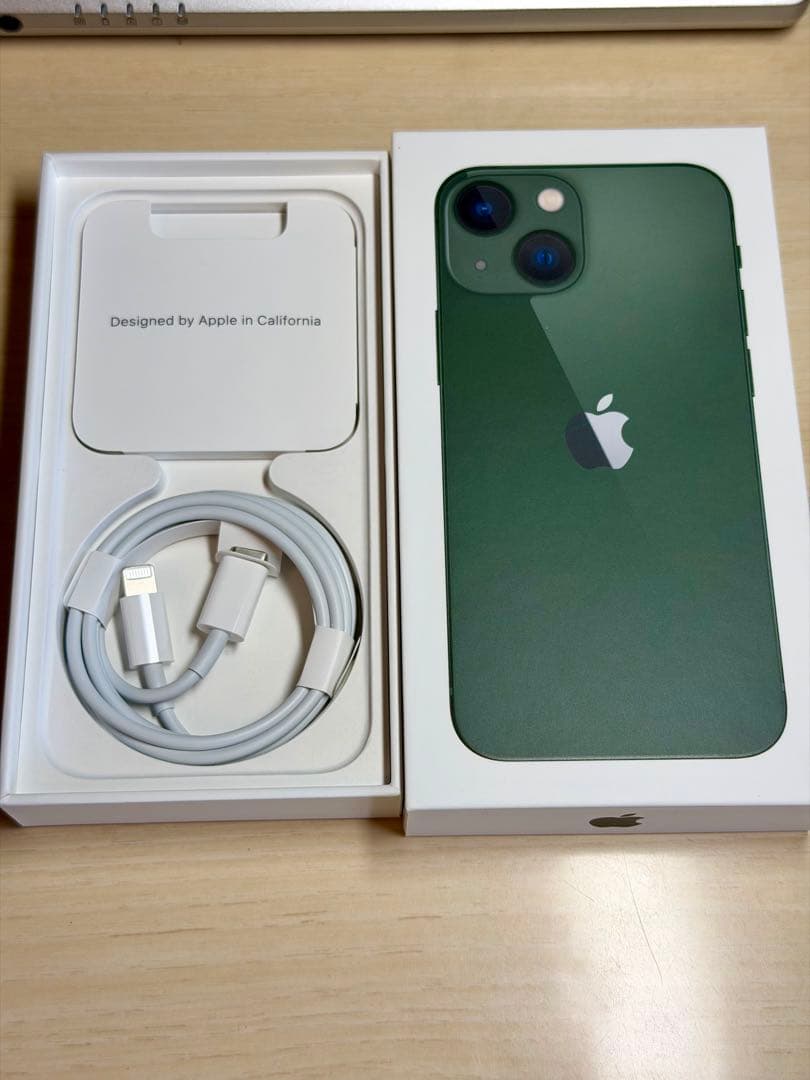 箱ケーブル付￼￼￼ Apple iPhone13mini 256GBグリーン