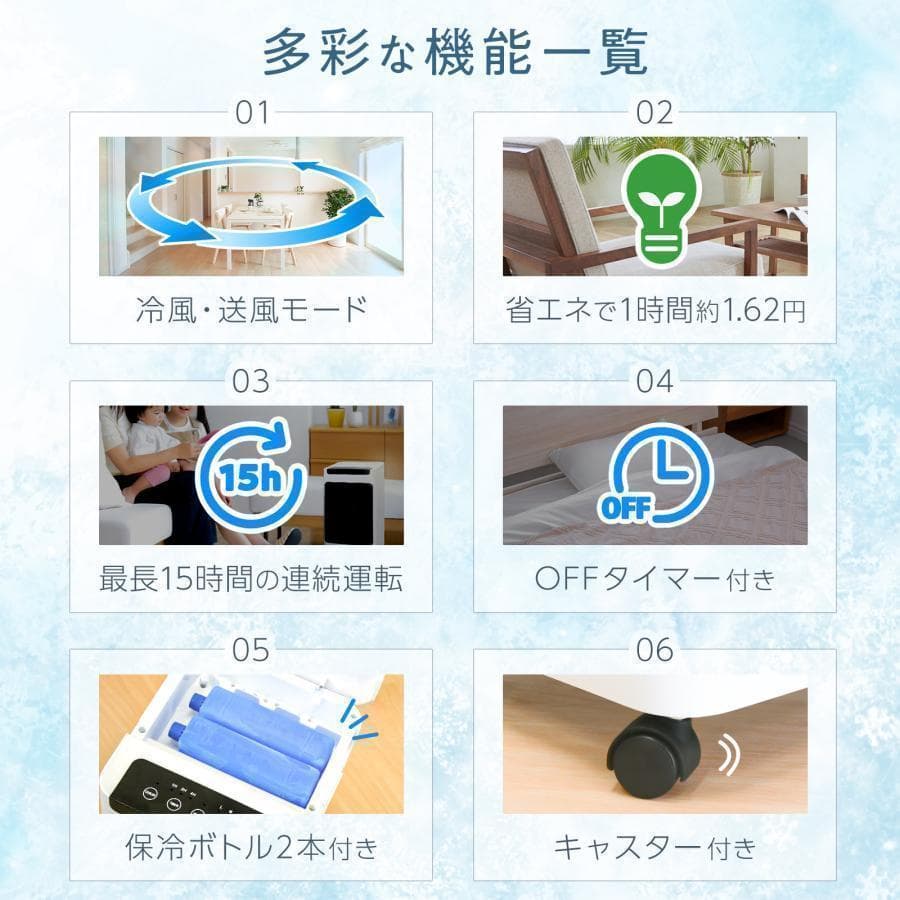 冷風機 冷風扇 扇風機 サーキュレーター 3段階風量 スポットクーラー 2808
