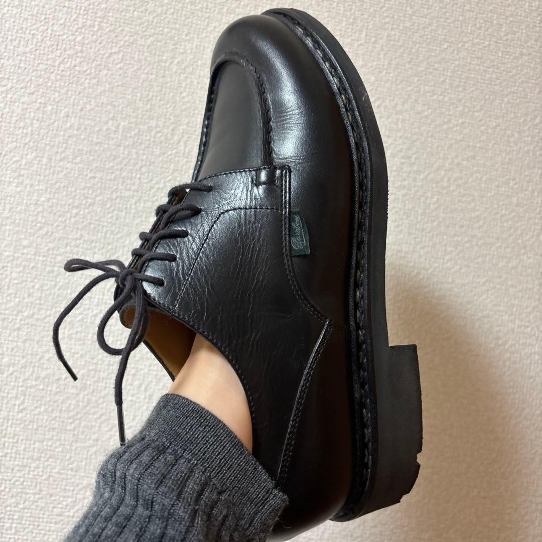 【美品】Paraboot 革靴　黒　フランス製　シャンボード　６