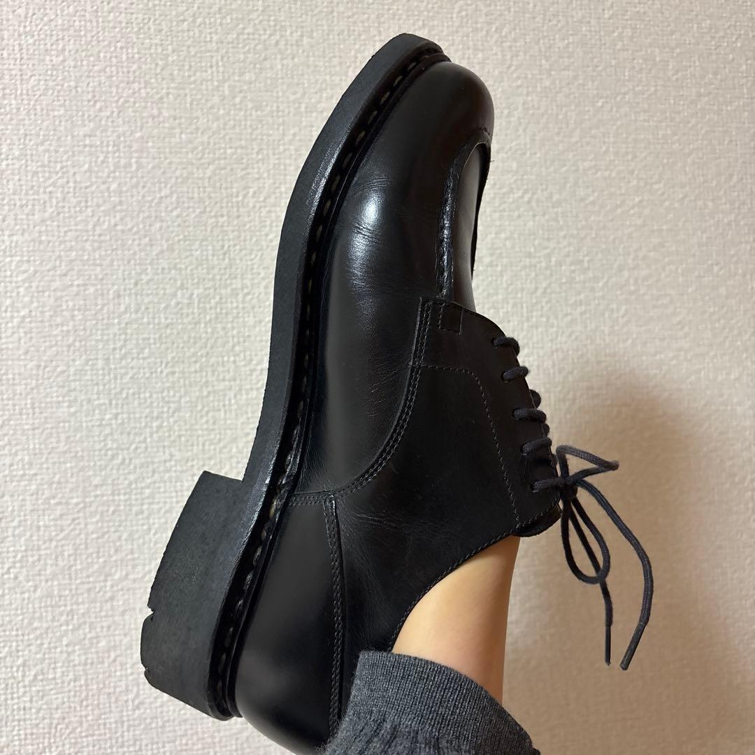 【美品】Paraboot 革靴　黒　フランス製　シャンボード　６