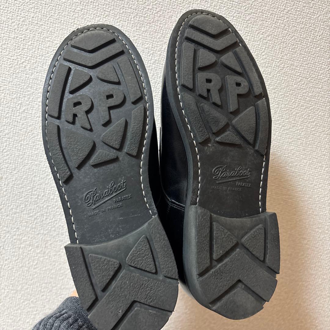 【美品】Paraboot 革靴　黒　フランス製　シャンボード　６