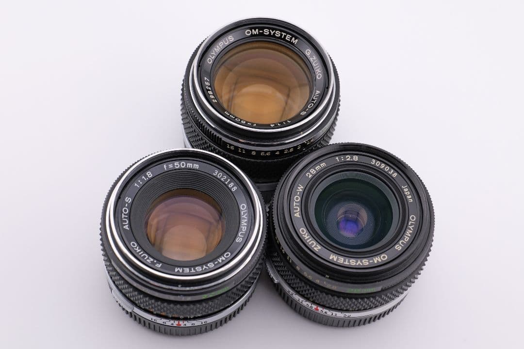 [並品]整備・試写済 OLYMPUS OM-1 + レンズ3本