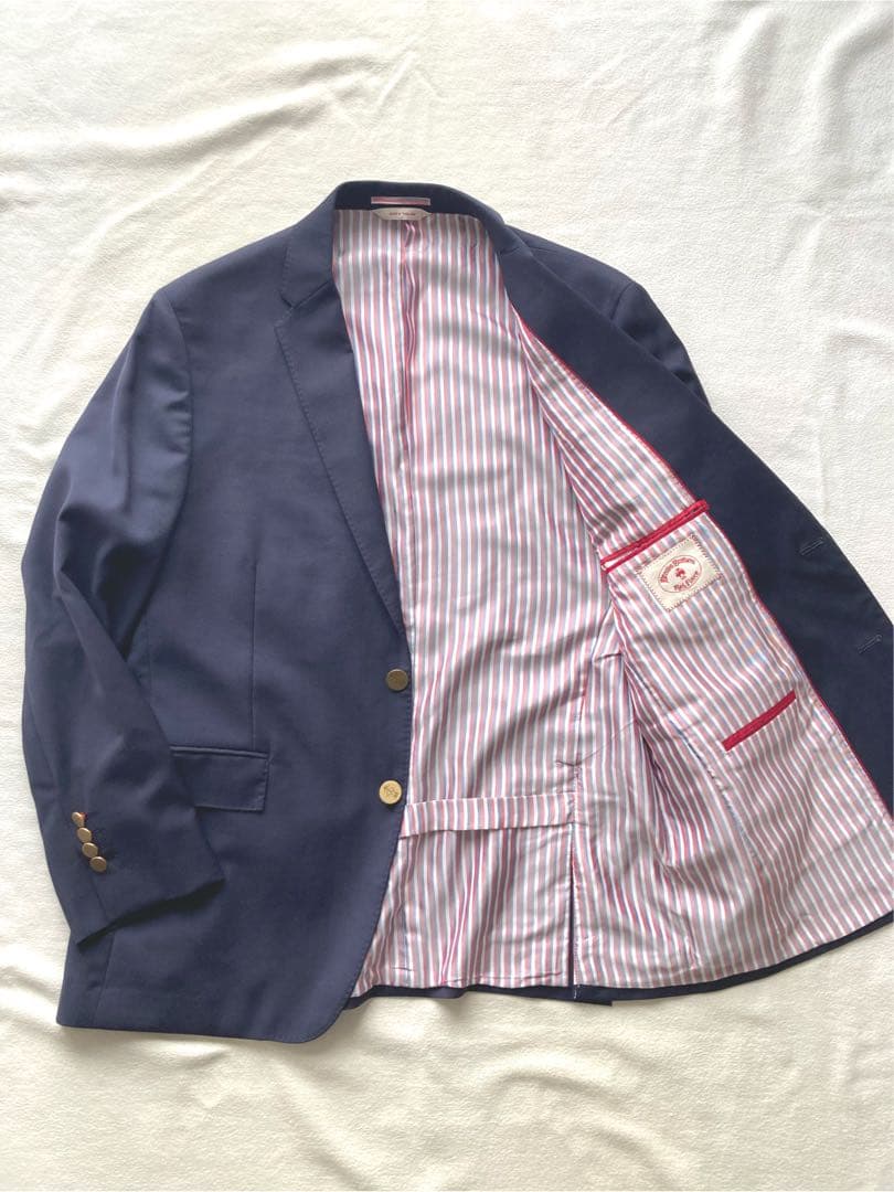 ブルックスブラザーズ　紺ブレ　大きめサイズ54 金ボタン　伊生地　ネイビー　美品