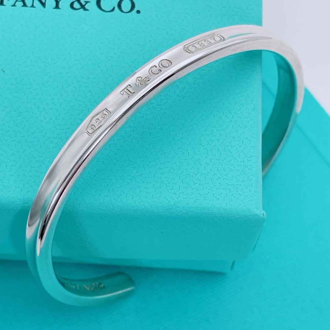 Tiffany & Co. カフ　バングル　ナロー　1837 シルバー