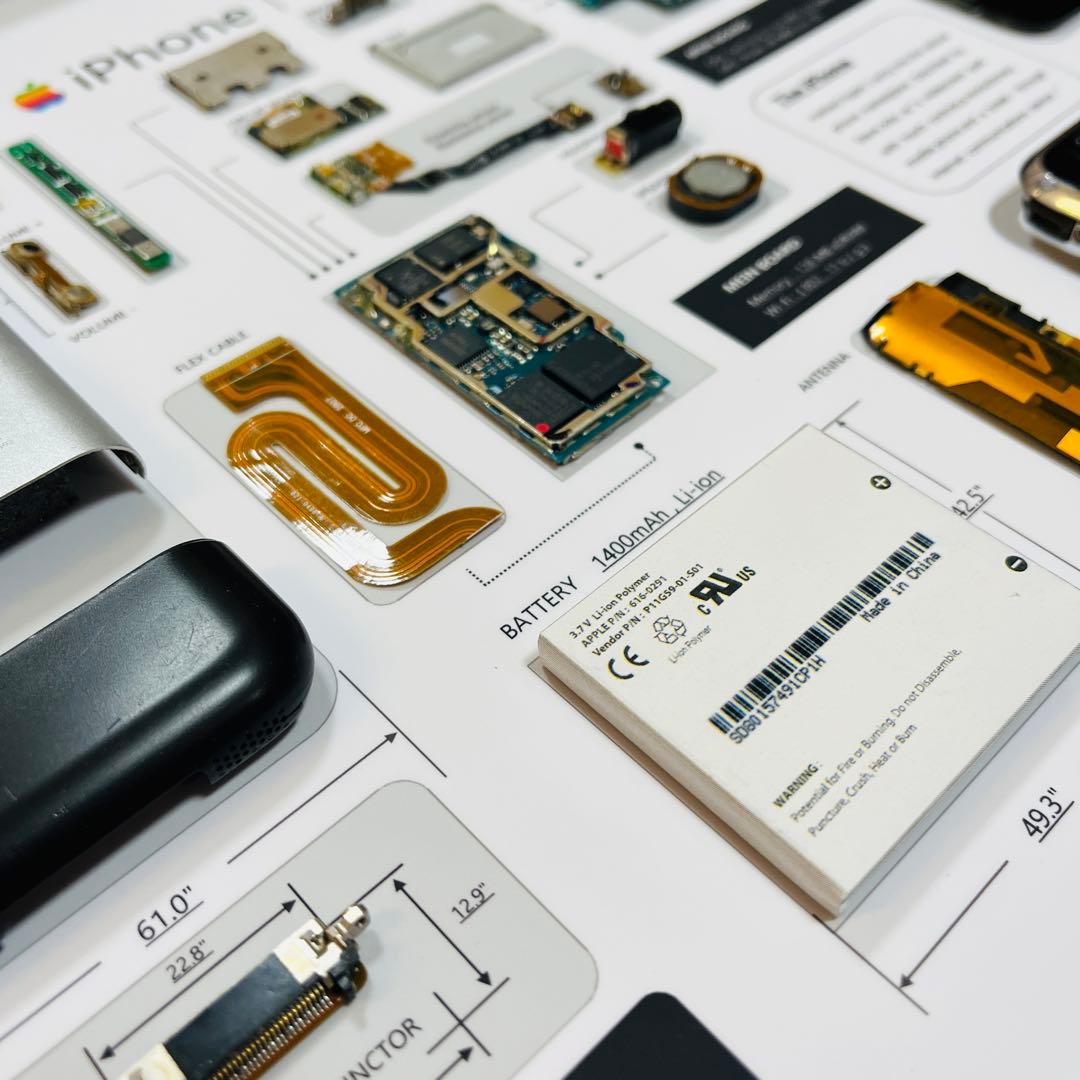 【プレミアム端末】 iPhone 2G 標本アート 高級木製ボックスフレーム仕様