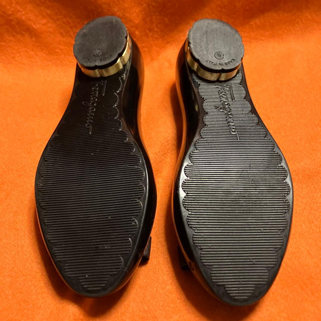 フェラガモ ラバーシューズ　リボン　ヴァラ