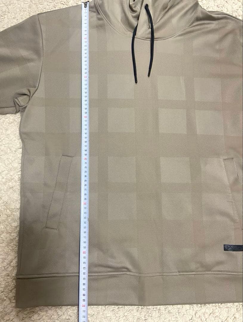 ブラックレーベルフード付きベージュスウェット上下セットアップ上LL下L