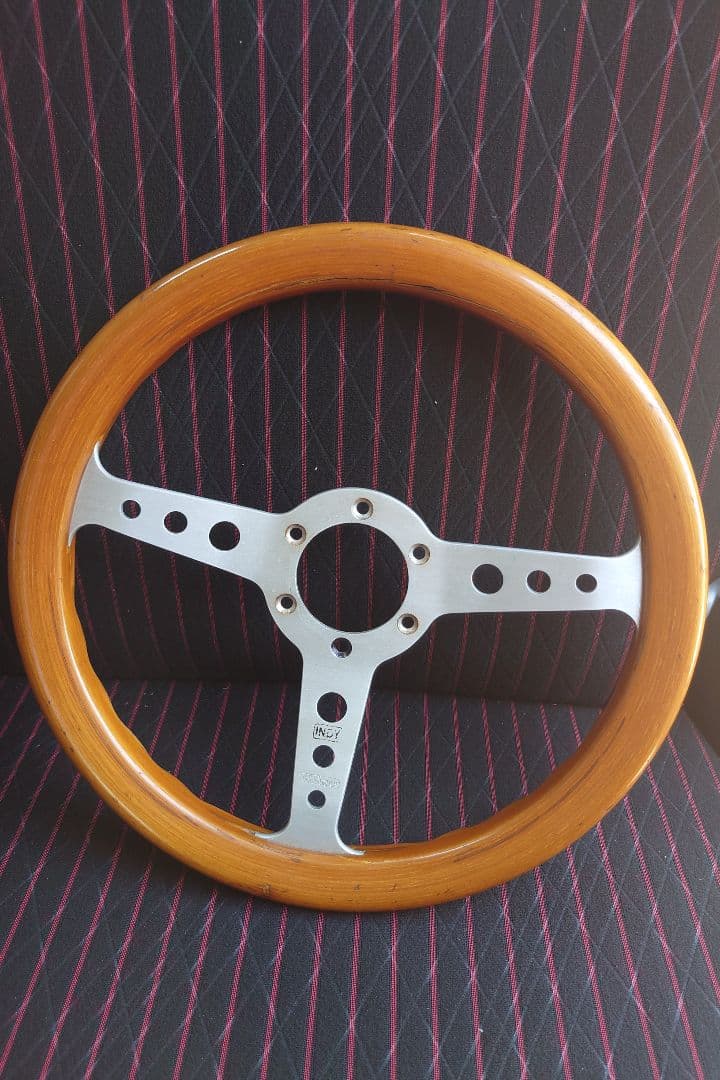 MOMO INDY 32φ ウッドステアリング 当時物