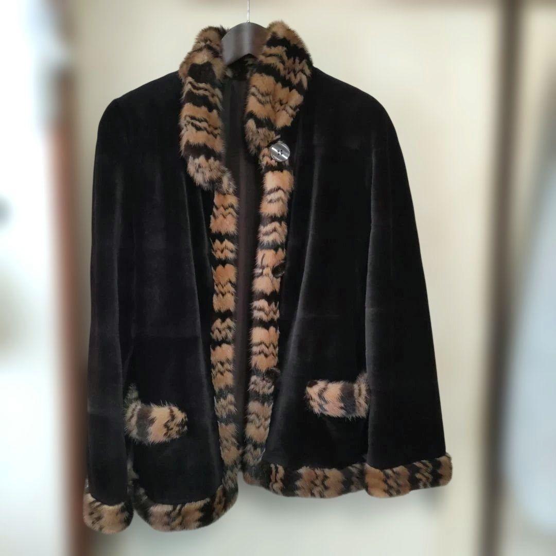 リバーシブルコート ファー付き