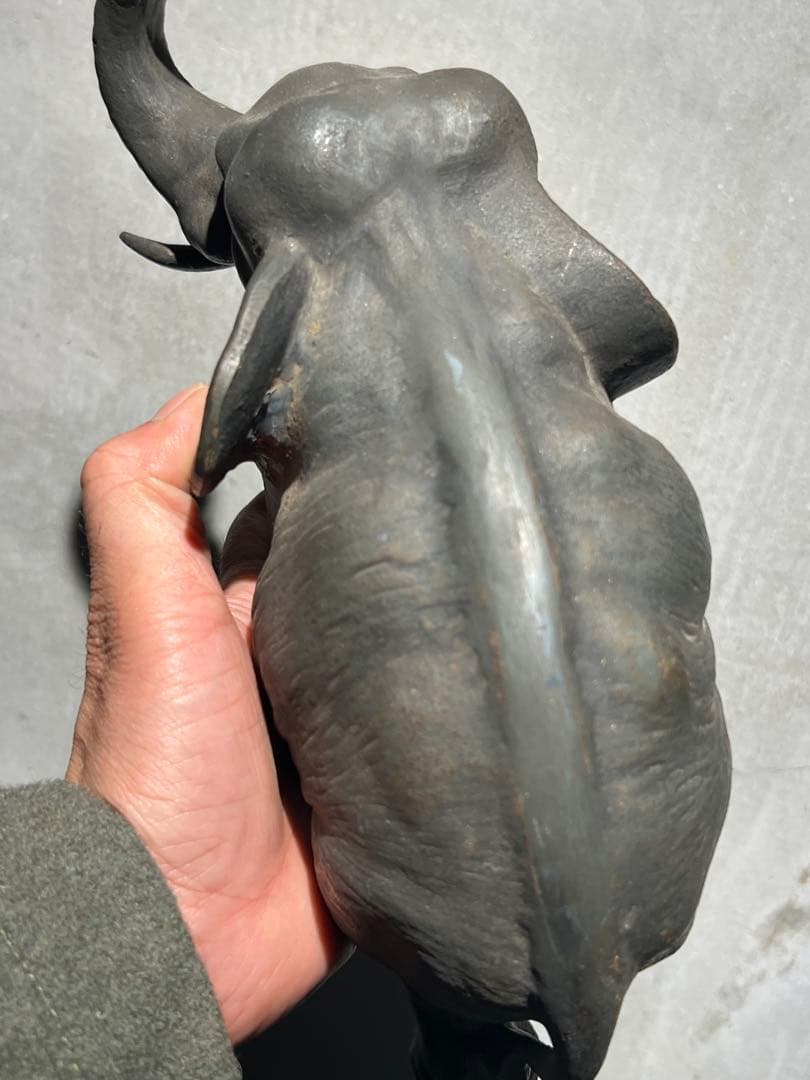 ヴィンテージ 鉄製 象／ゾウのオブジェ 】リアルな表情で造りも良いです