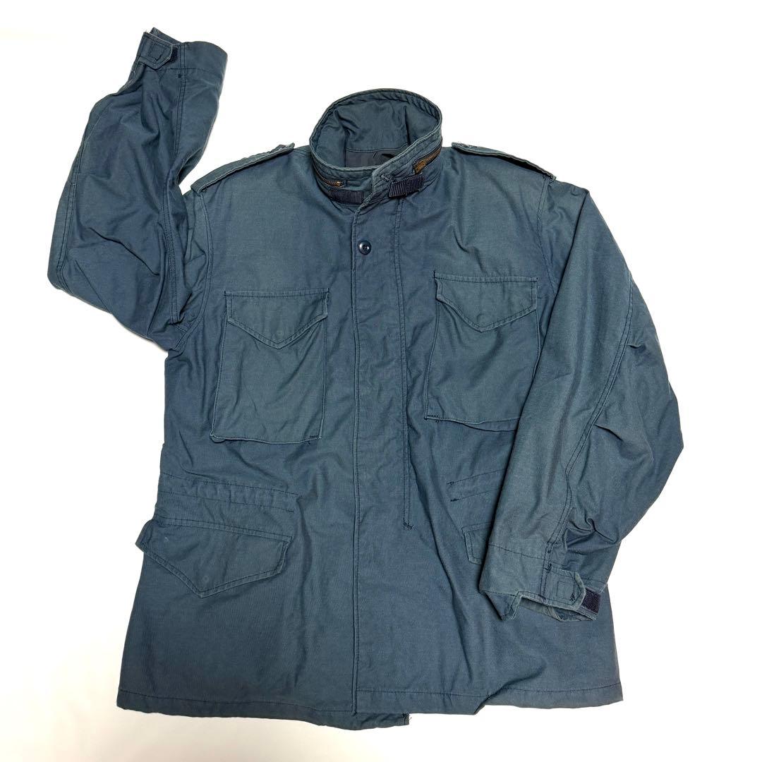 90s L相当 アルファ　Alpha アルファ 紺系　M-65 USA製 フィー