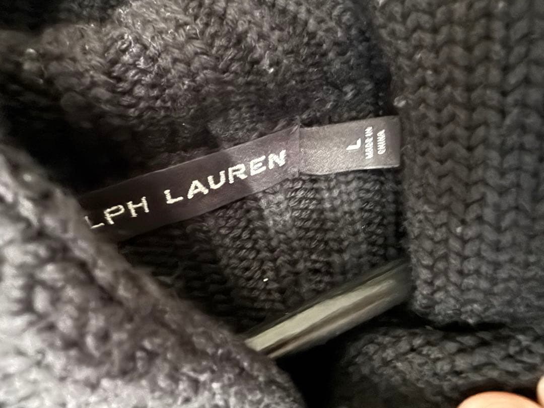 Ralph Lauren ラルフローレン ミリタリーギミック サンプルニット 黒