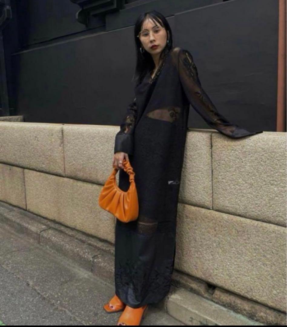 AMERI ATTRACTIVE LACE DRESS ブラック Ｓサイズ