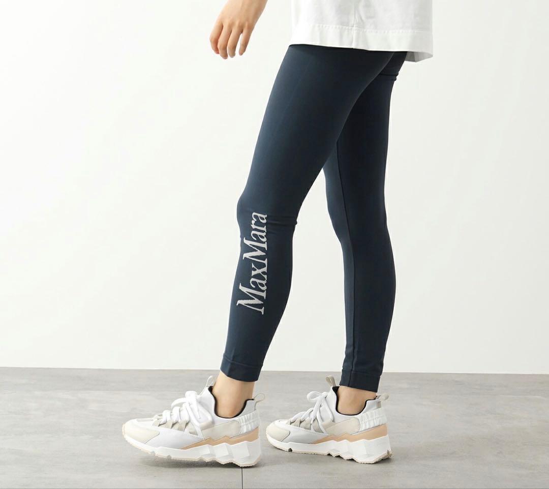 S MAX MARAネイビー ロゴレギンス