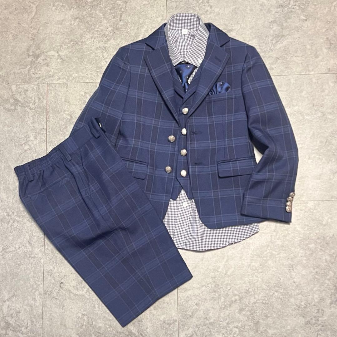 最終　ワンダーファクトリー フォーマルスーツ 6点セット120 ベスト3ピース