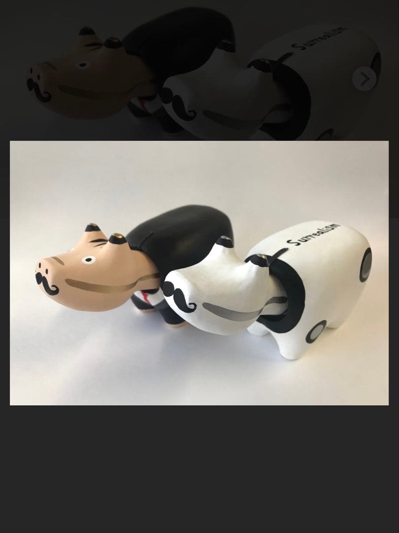 ダリ 赤べこ　ひげべこ　2体セット