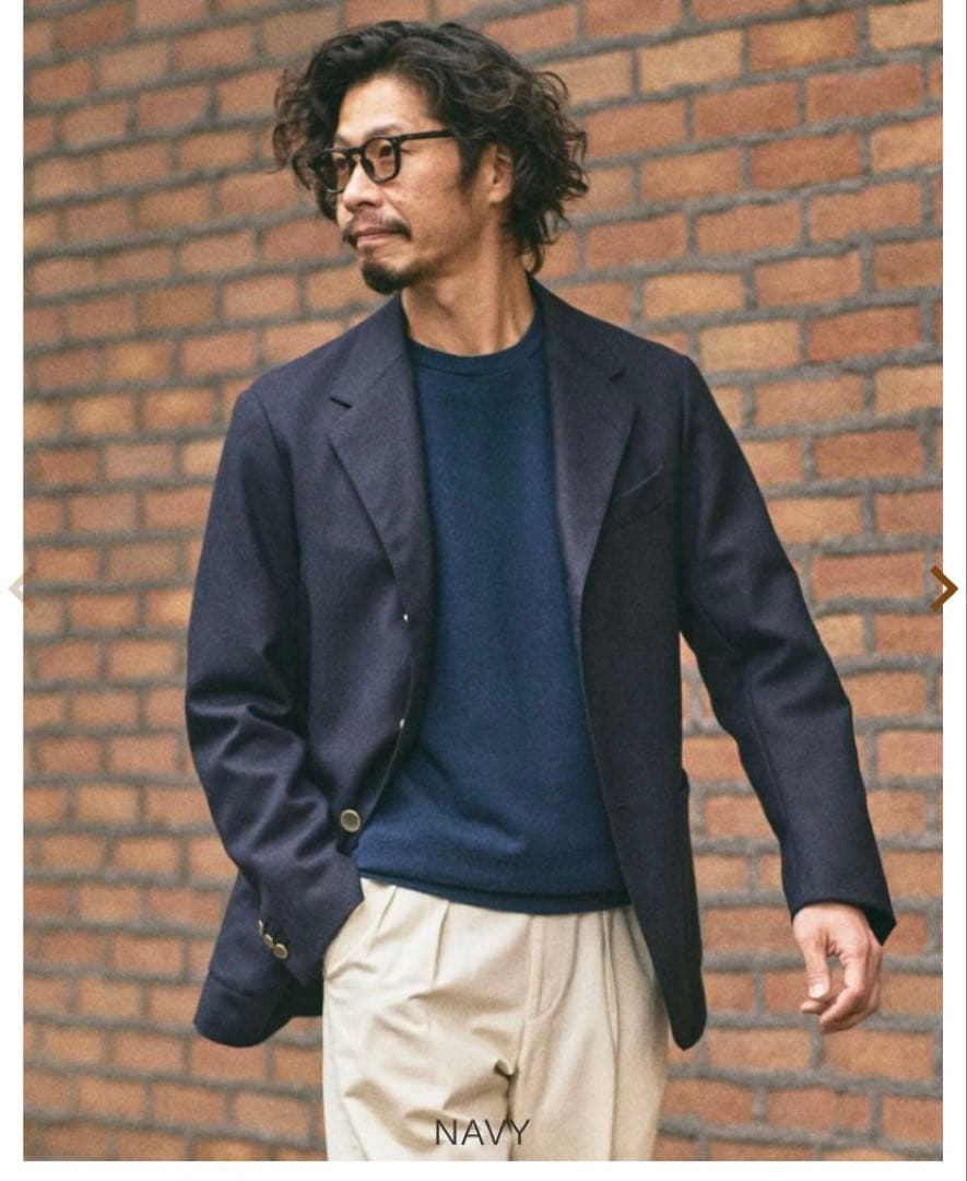 【極美品】ブリティッシュメイド　テムズ　ネイビーブレザー　S