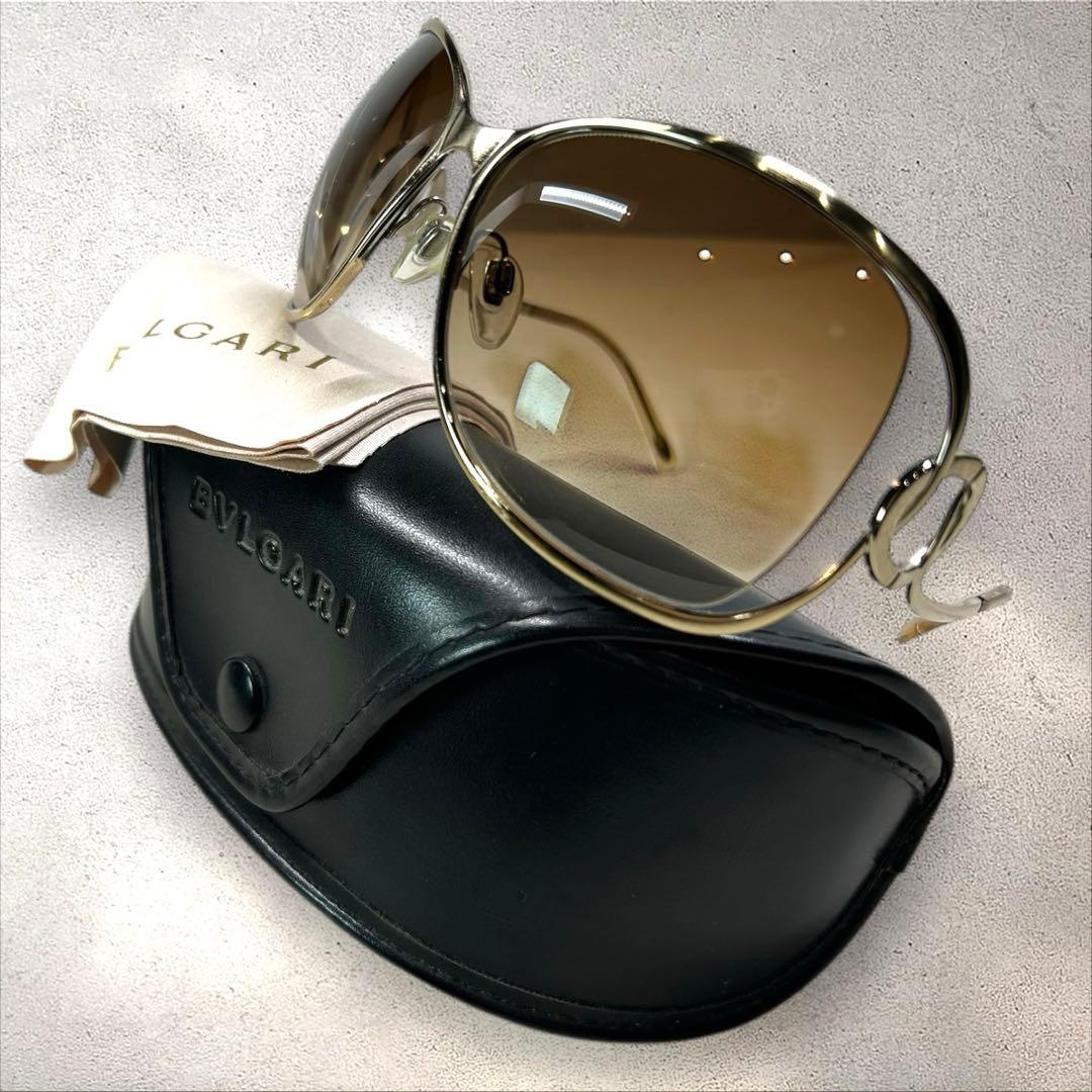 BVLGARI　ブルガリ　サングラス　6026　ブラウンレンズ　ゴールドフレーム