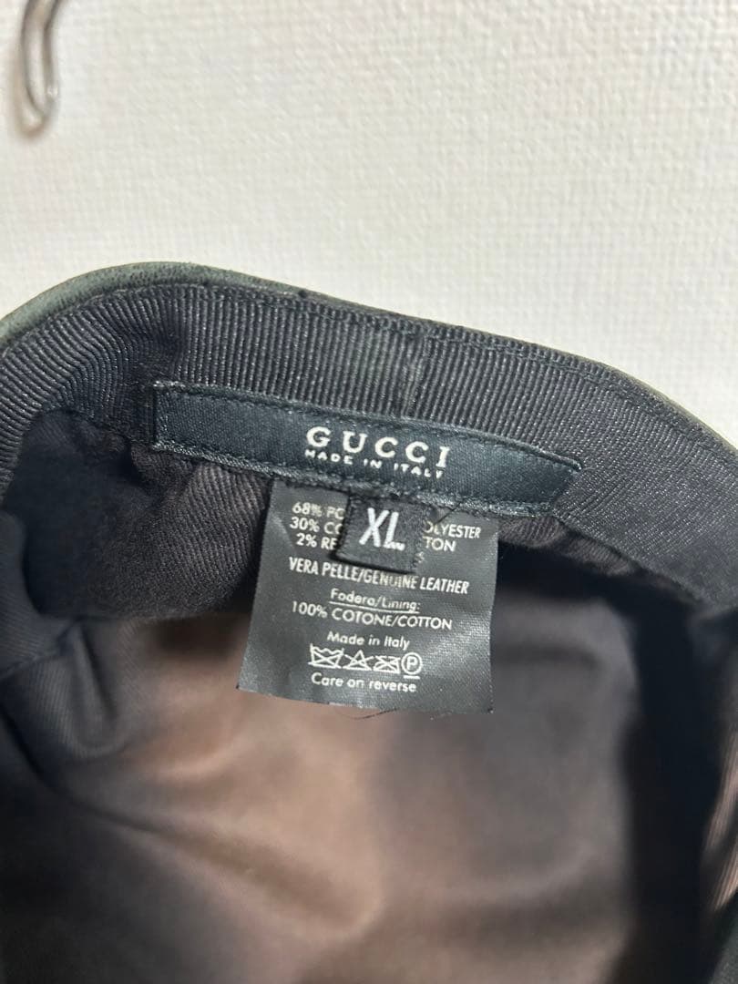 GUCCI ブラック ハンチング帽 XL　古着　ヴィンテージ　vintage