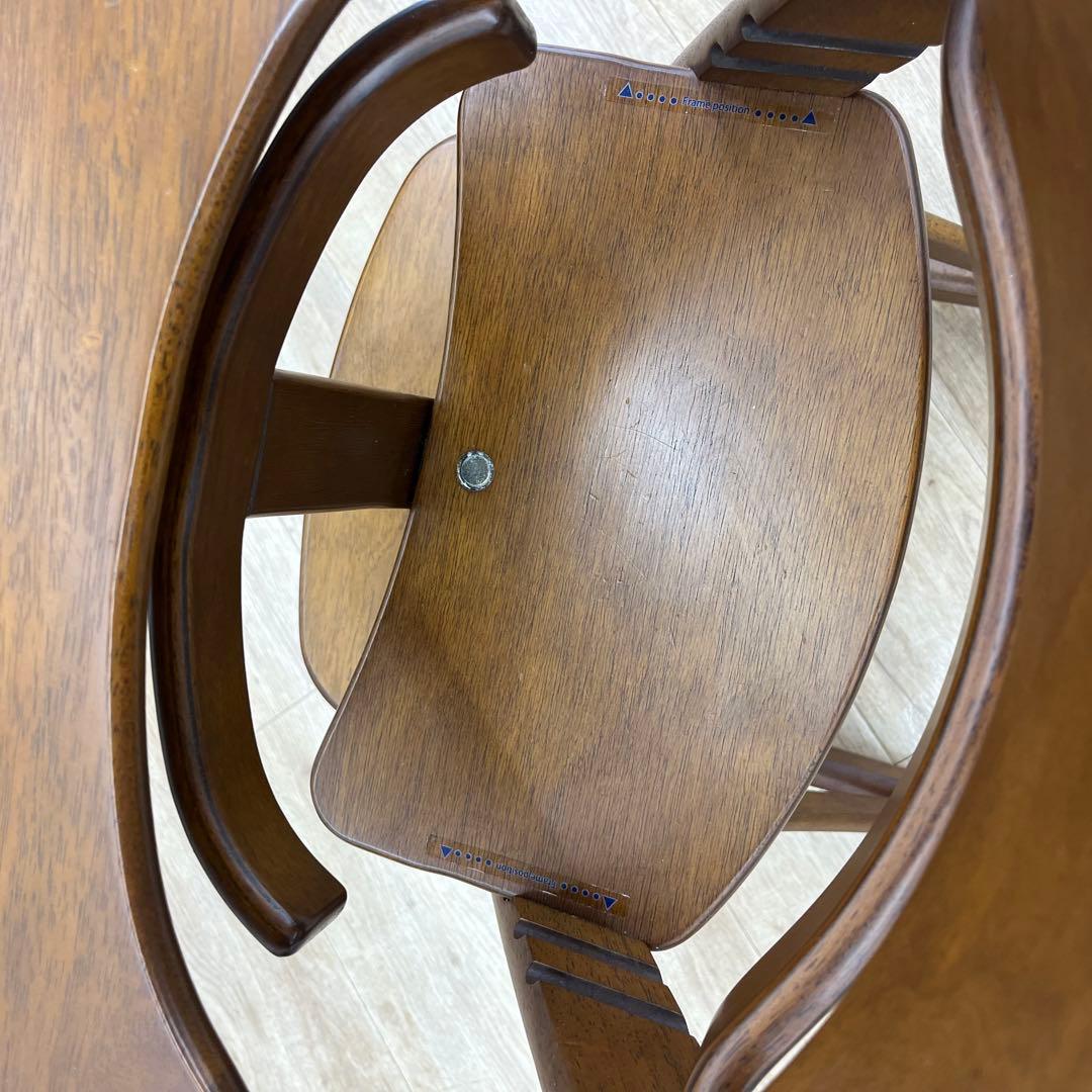 【美品】大和屋 yamatoya すくすくスリムフィットチェア テーブルガード付