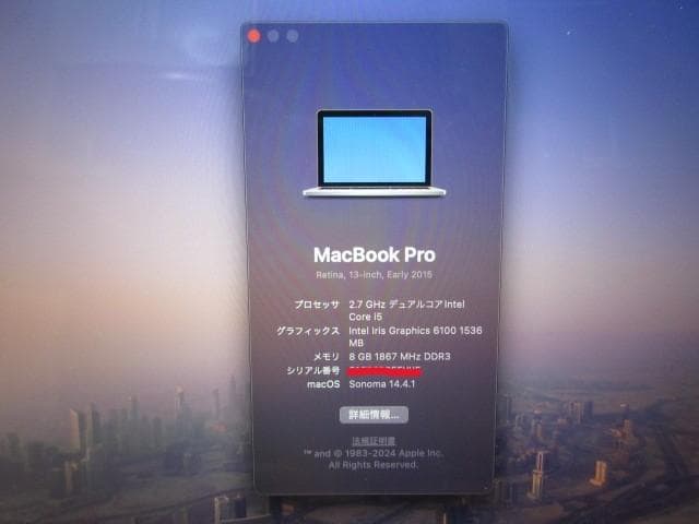 値引不可MACBOOK PRO 13インチ Retina Early2015
