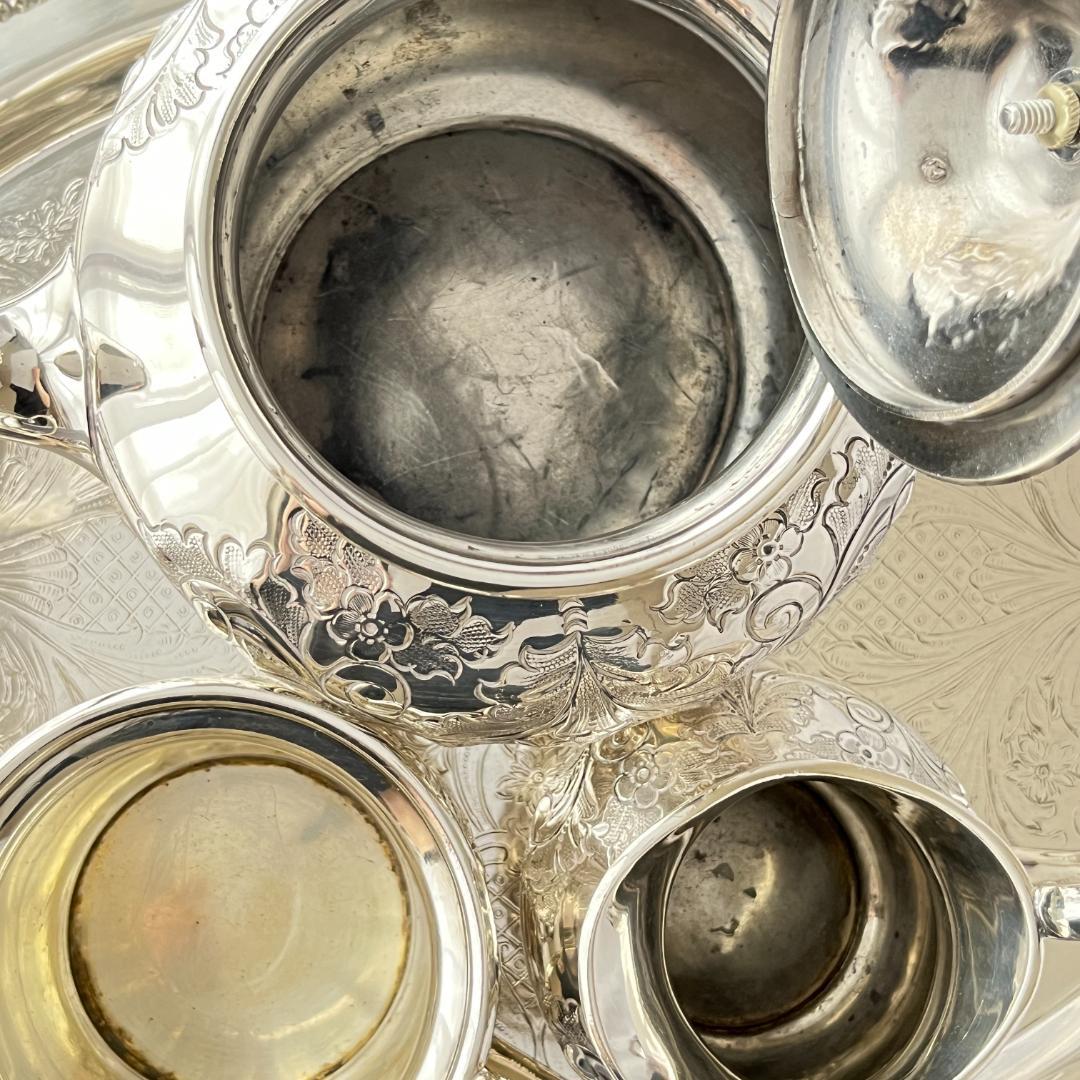 【Harts The Silversmiths】 ファルコンのティーセット 3点