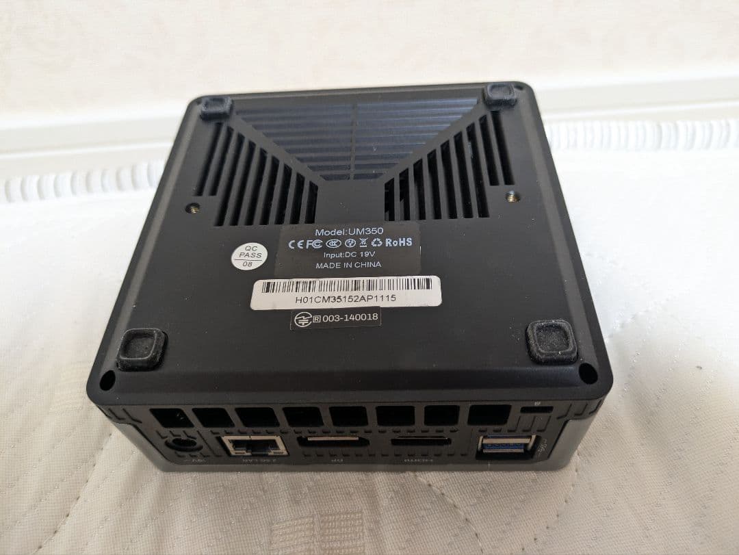 MINISFORUM UM350 ミニPC　16GBメモリ 512GB SSD