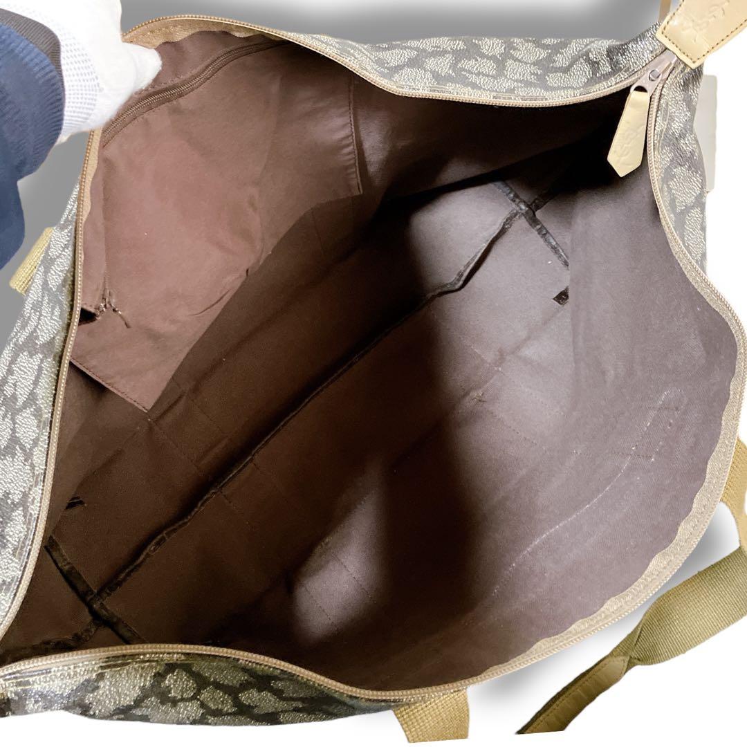 イブサンローラン ジラフ柄 肩掛け可 大容量 ユニセックスボストンバッグ グレー